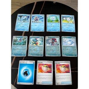Pokemon Ascended Heroes Card Lot (11) – Water/Ice Set w/ Weavile, Croconaw